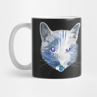 Tortoiseshell Cat Digital Art (Invert) Mug